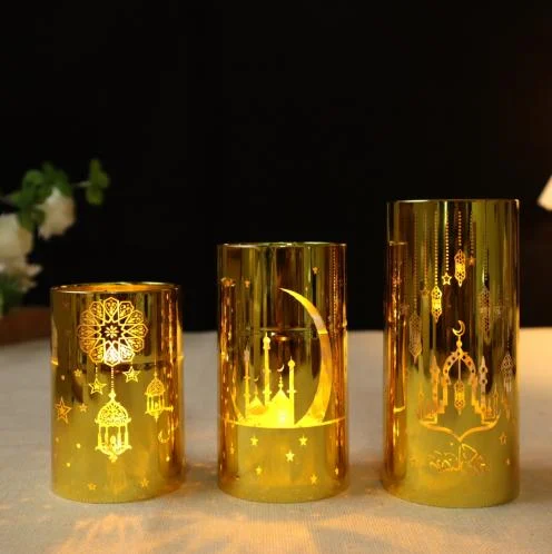 Ramadan Engraved LED Cup Candle — CAT-R069
